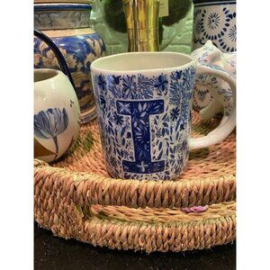 NWT Anthropologie Monogram Folk Song Mug Letter I